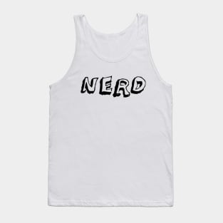 Unleash Your Inner Nerd with Flair: Introducing our Stylish Black Text Nerd Tank Top